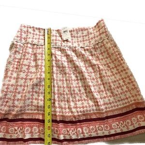 LOFT Skirt, Size 6, Light Pink and Maroon